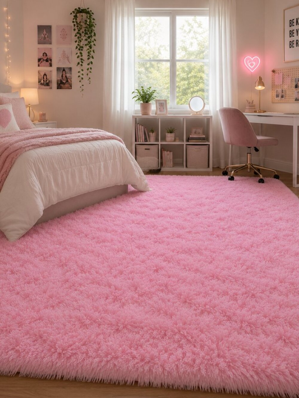 Pink Aesthetic Rug - Luxury Baby Ballerina Pink Area Rug Carpet - Size 4x6 - Picture 5 of 6